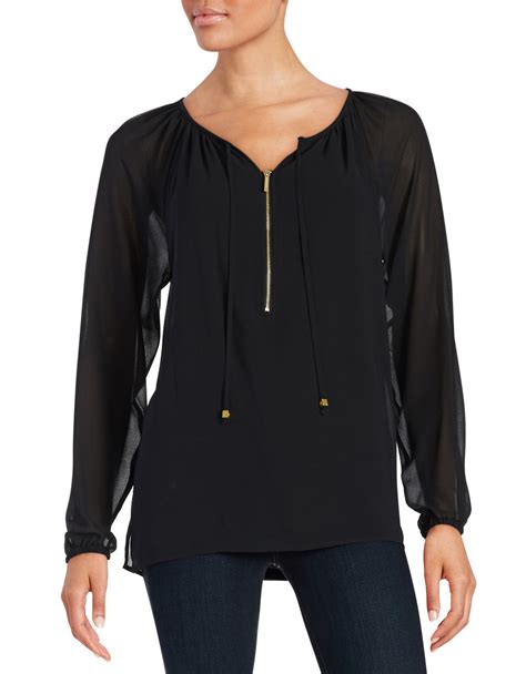 michael kors black blouse qf84buh233|Michael Kors blouse.